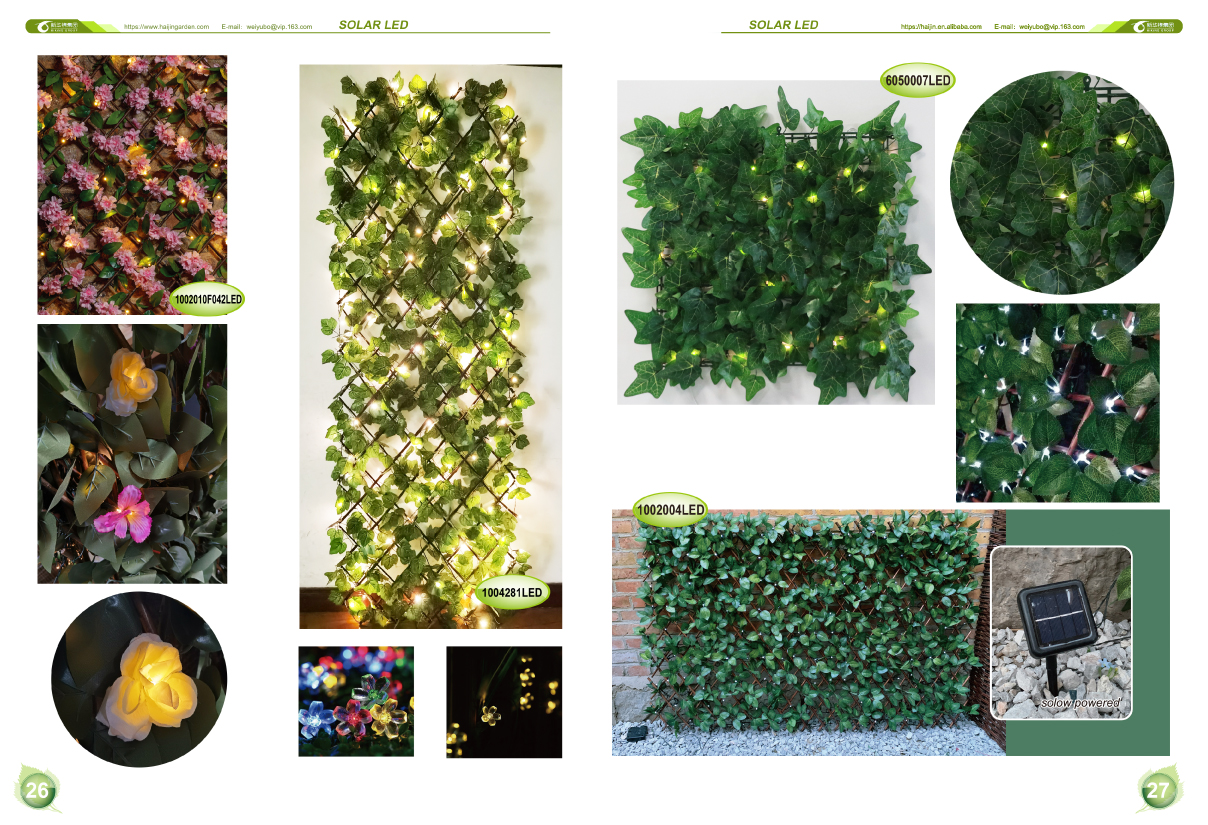 Solar LED Leaf Fence